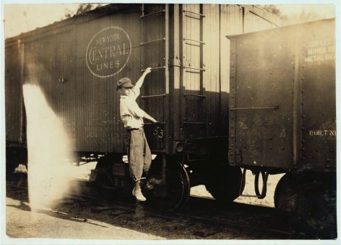 15-year old boy who says he works some for the railroad. Location: Mountain Grove, Missouri