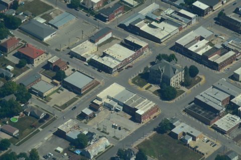 Aerial view of Carrollton, Missouri - 9-2-2013
