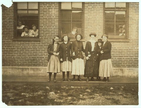 Some of the Young Girls (not the youngest) working in Peters Shoe Co