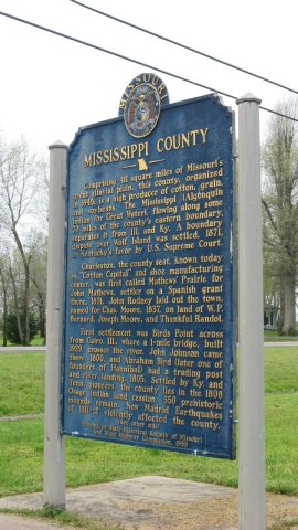 Mississippi County historical marker at