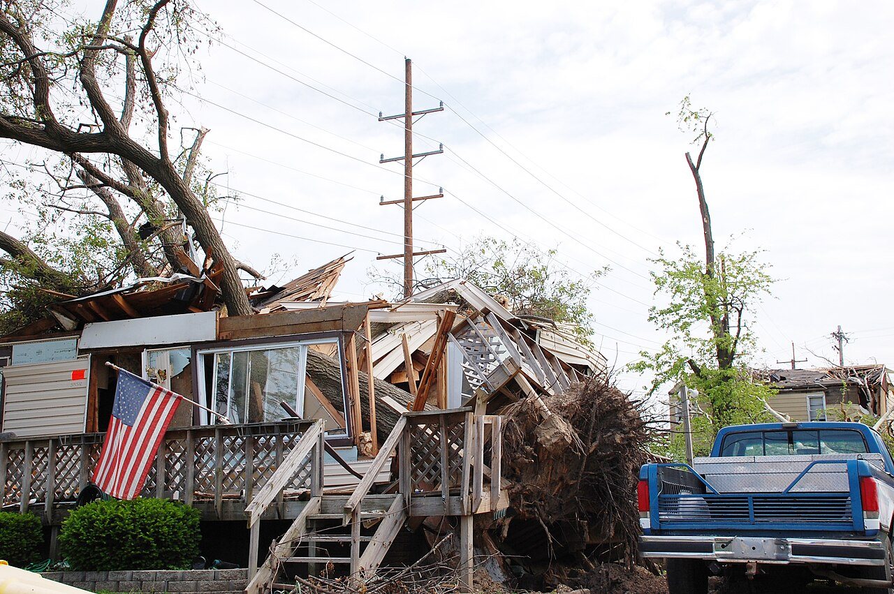 Flooding - Berkeley, Mo. , May 12, 2011 -- This home was severely damaged during the April 22 tornado that hit St Louis…