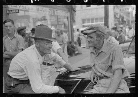Farmers conversing