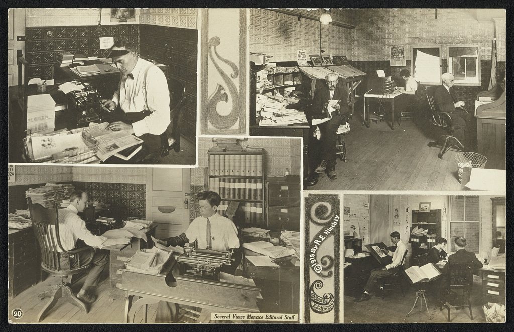Several views, Menace editorial staff