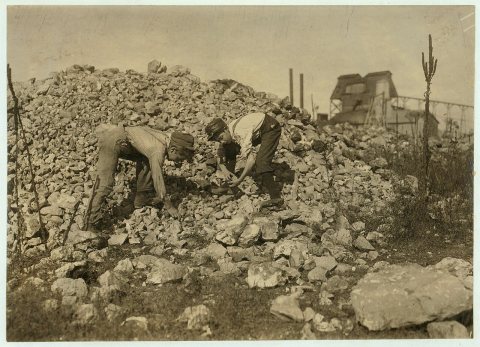 Basil Roberts and James Hopper, both 12 years old, go to school when in session and work at Coleman Bros. Zinc Mine, Au…