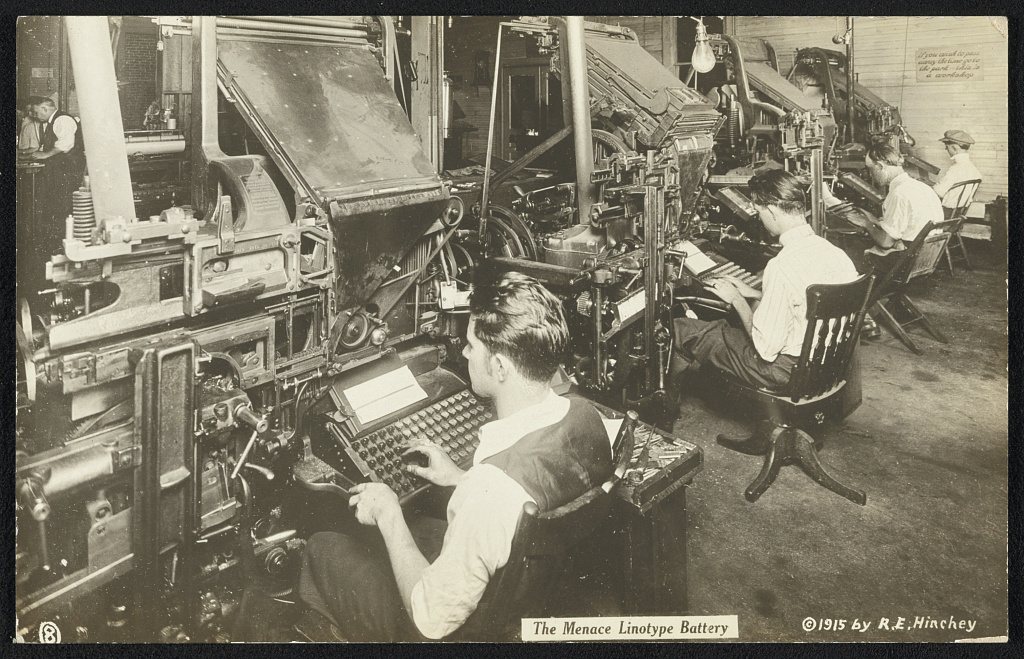 The Menace linotype battery