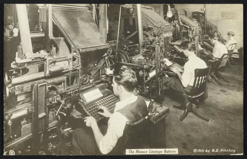 The Menace linotype battery