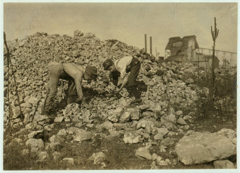Basil Roberts and James Hopper, both 12 years old, go to school when in session and work at Coleman Bros. Zinc Mine
