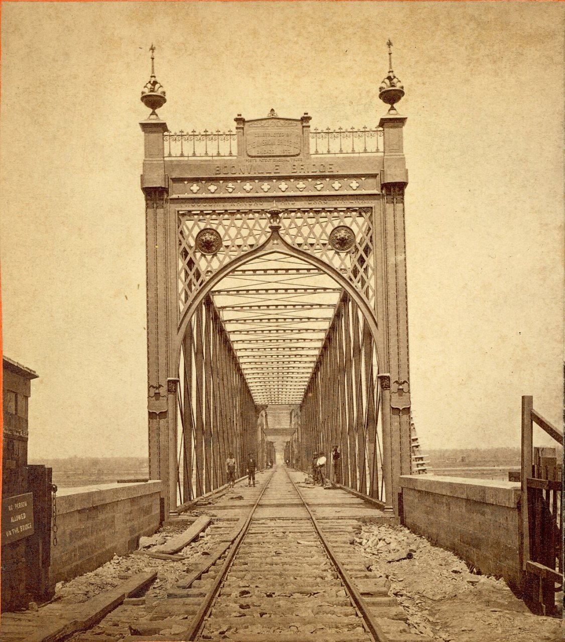 Missouri Kansas and Texas Railroad Bridge over the Missouri River in