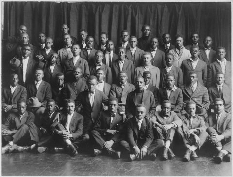 Marshall, Saline County, Missouri in the war. Forty-nine [African American] men who left for Camp