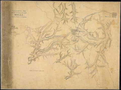 Topographical Map of the Country around Rolla. By H. A. Ulffers, Asst. Top. Eng