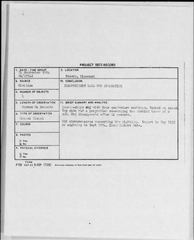 Project Blue Book report - 1954-09-8727069-Neosho-Missouri