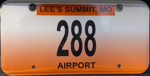 Missouri local government license plate