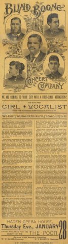 Blind Boone Concert Company advertisement