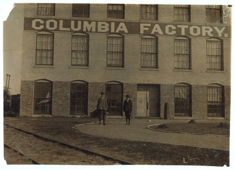Boys working at Hamilton Brown Shoe Company. Hubert Homesley, 13 years old, said he had been working there over six mon…