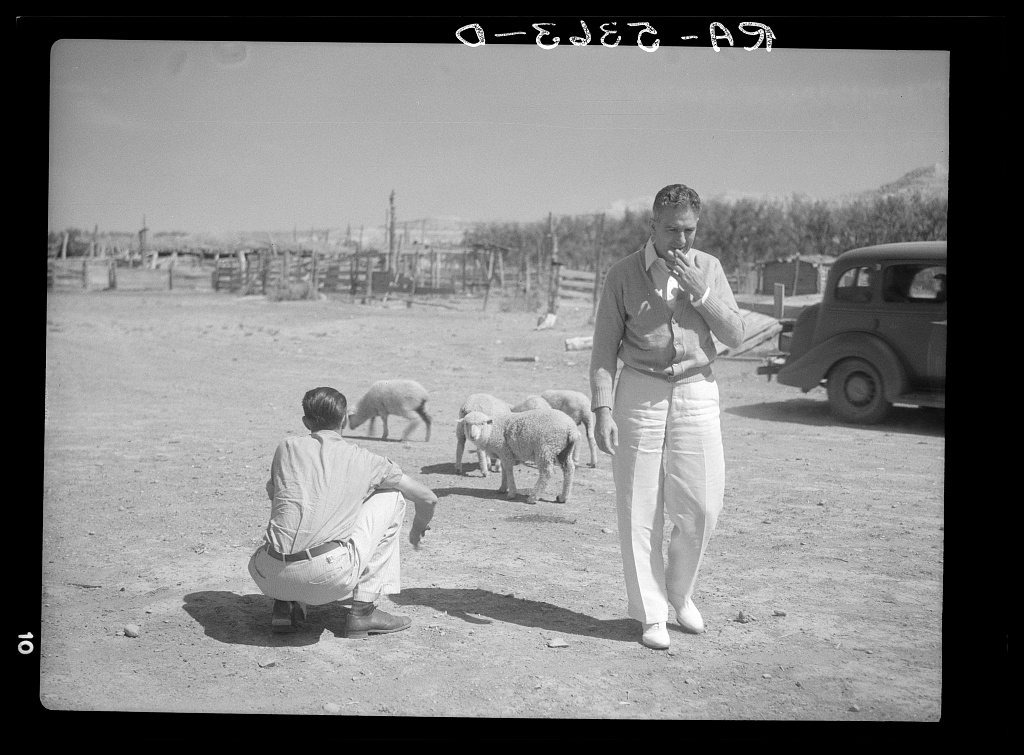 Dr. Tugwell at ranch near Broadus, Montana