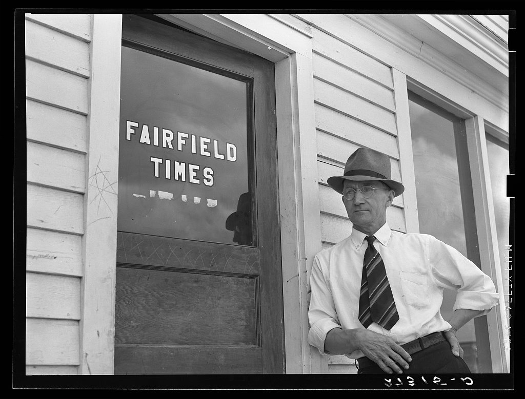 Editor of Fairfield Times. Fairfield, Montana