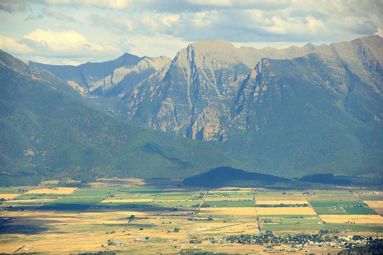 Mission Mountain range viewed from the NBR