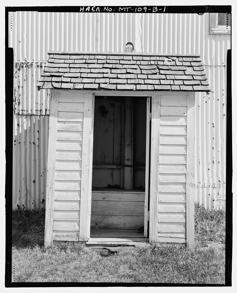 Conrad Refining Company Oil Refinery, Outhouse, Rear (West) side of Office & Warehouse Building