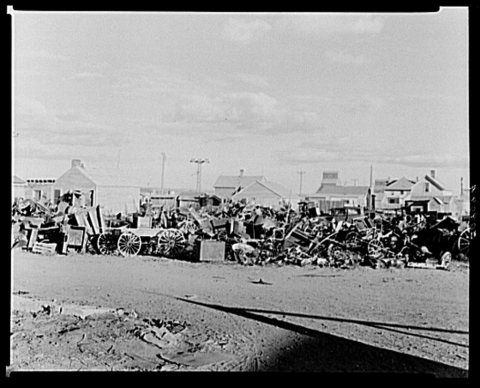 Agricultural junkyard. Plentywood, Montana