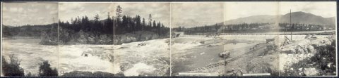 Electric power dam at Thompson Falls, Mont