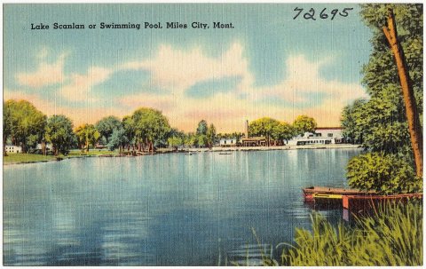 Lake Scanlan or swimming pool, Miles City, Mont (72695)