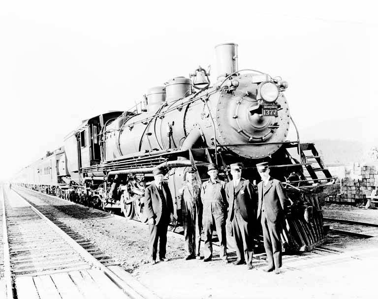 Great Northern Railway Oriental Limited train, west of Whitefish, Montana, ca. 1930