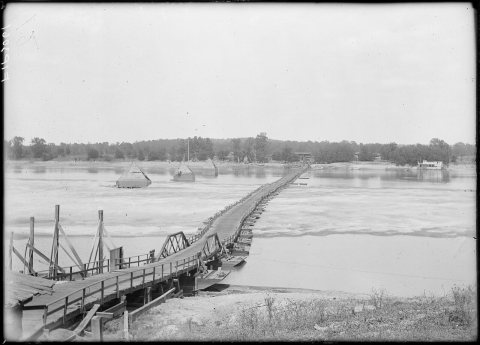 The longest pontoon bridge in the world, spanning Russellville and Dardanelle, Arkansas