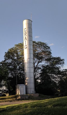 Standpipe water tower in