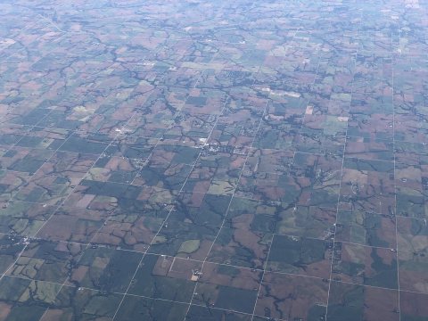 2022-09-11 16 14 55 Aerial view of southwestern Cass County, Nebraska, centered on the village of