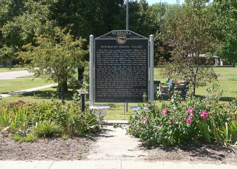 Guide Rock, Nebraska Pike marker