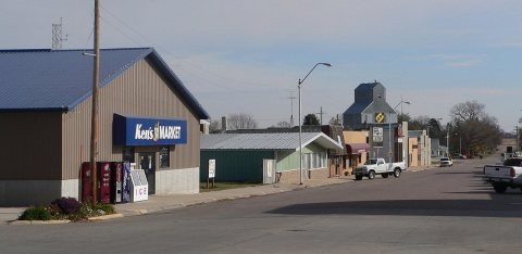 Coleridge, Nebraska Broadway from Elm 2