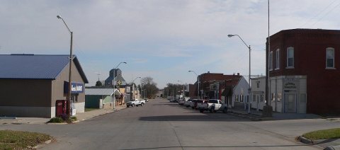 Coleridge, Nebraska Broadway from Elm 1