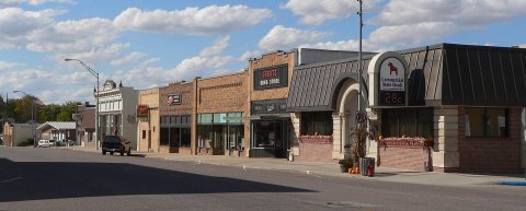 Wausa, Nebraska Broadway from Hampton