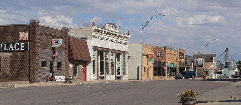 Wausa, Nebraska Broadway from Sherman 1