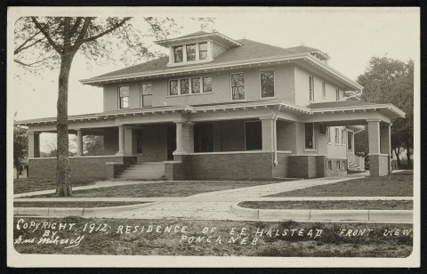 Residence of E.E. Halstead. Front view