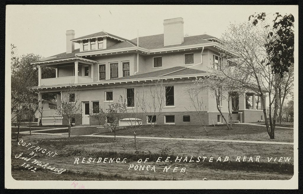 Residence of E.E. Halstead, rear view