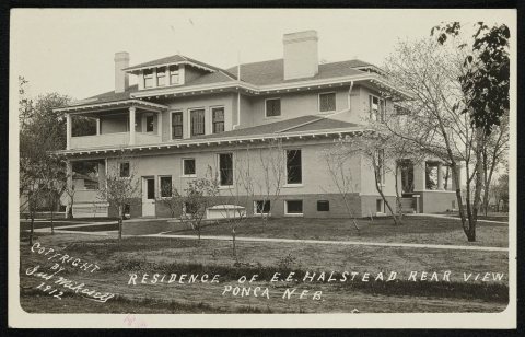 Residence of E.E. Halstead, rear view