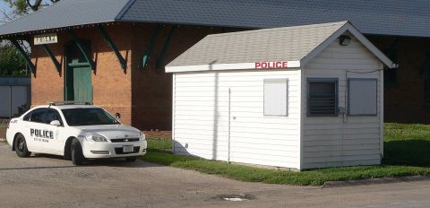 Friend, Nebraska police station from SW 1