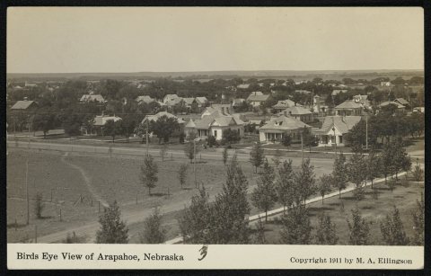 Birds eye view of Arapahoe, Nebraska