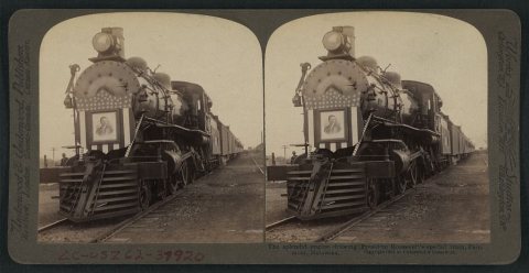 The splendid engine drawing President Roosevelt's special train