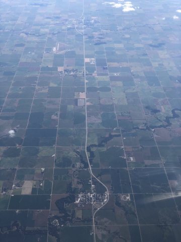 2022-09-11 16 08 05 Aerial view southward along U.S. Route 81 between McCool Junction, York County, Nebraska (foregroun…