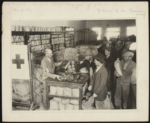 More than 500 carloads of foodstuffs were donated to the Red Cross for the drought sufferers, from northern, central an…