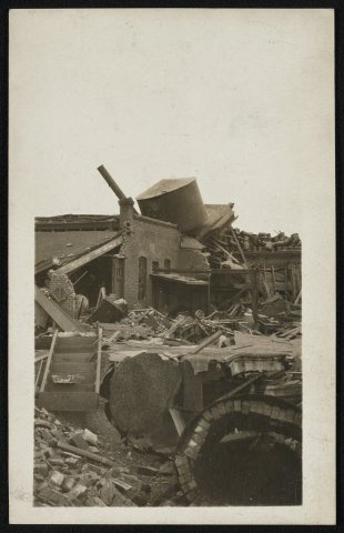 Wreck of stove factory at Ralston (Omaha suburb)