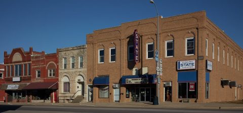 A downtown block