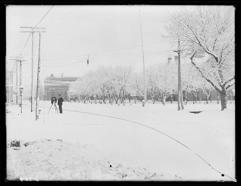 Snow Scene in Ord Nebraska 1907
