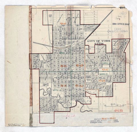 1950 Census Enumeration District Maps - Nebraska (NE) - York County - York - ED 93-27 to 33