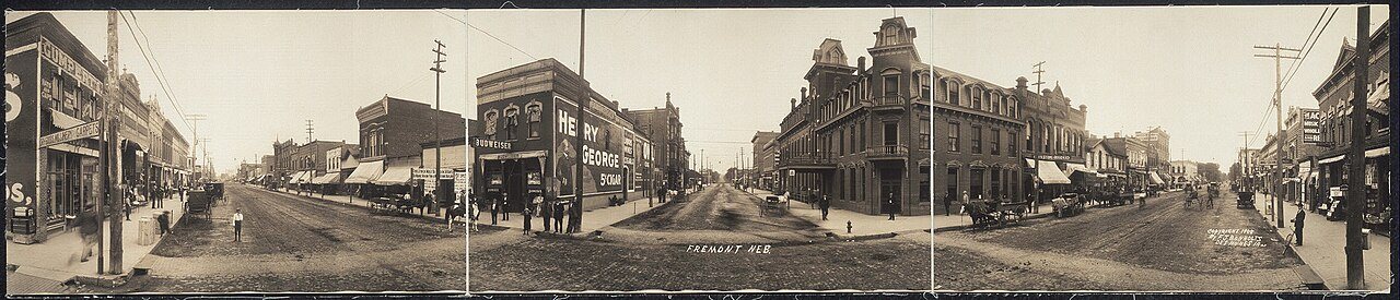 Panoramic View of Fremont, Nebraska 1908