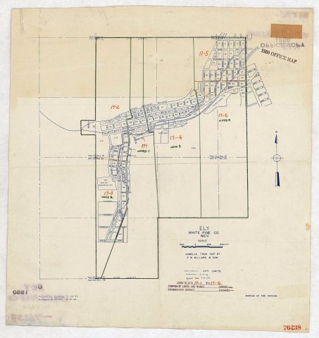 1950 Census Enumeration District Maps - Nevada (NV) - White Pine County - Ely - ED 17-1 to 6