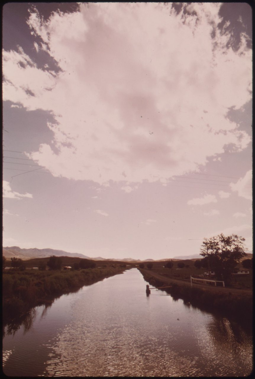 DIVERSIONARY CANAL OF THE TRUCKEE RIVER AT FERNLEY IS PART OF THE NEWLANDS IRRIGATION PROJECT