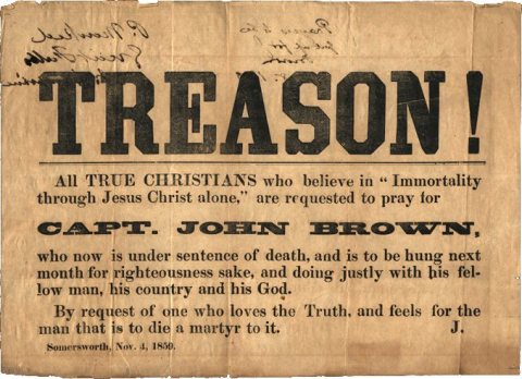 John Brown - Treason broadside, 1859